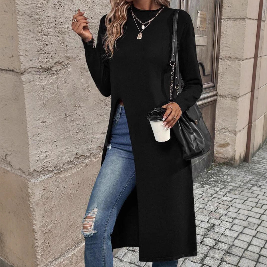 Juliet | Womens Long Sleeve Tunic Top Black