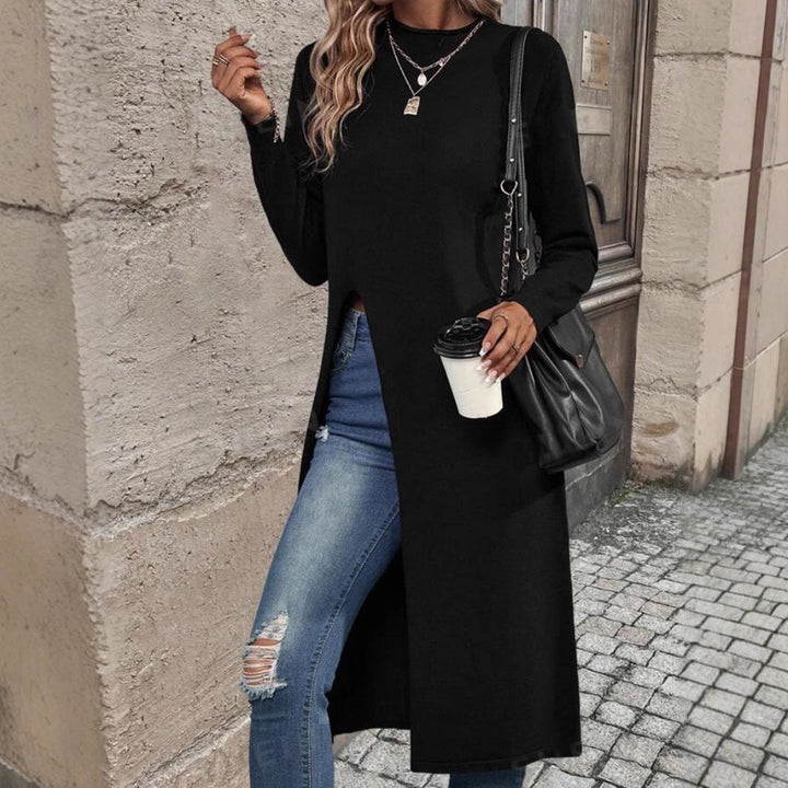 Juliet | Womens Long Sleeve Tunic Top Black