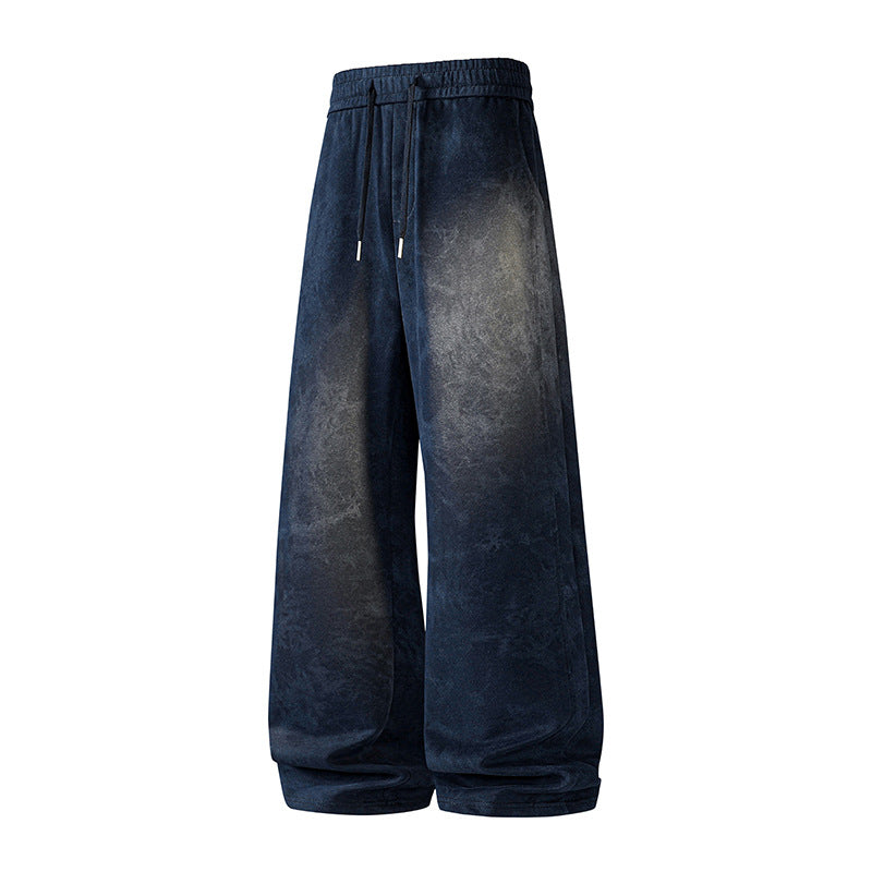Casey | Wide Leg Drawstring Abstract Trousers