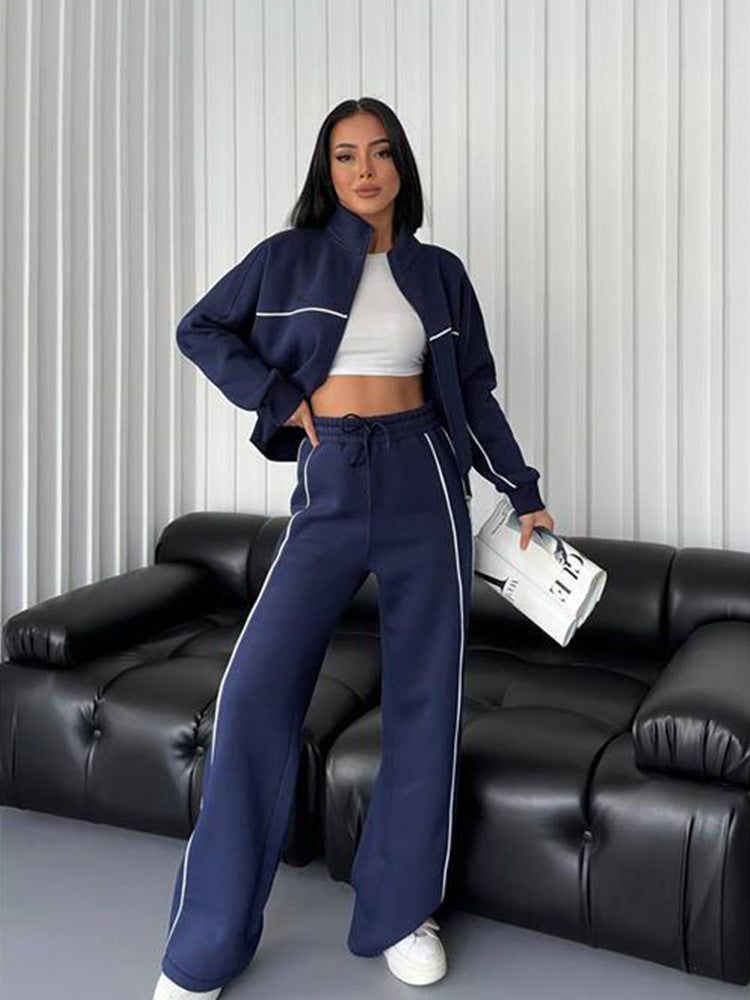 Kennedy | High Neck Zip Tracksuit Set Relaxed Fit