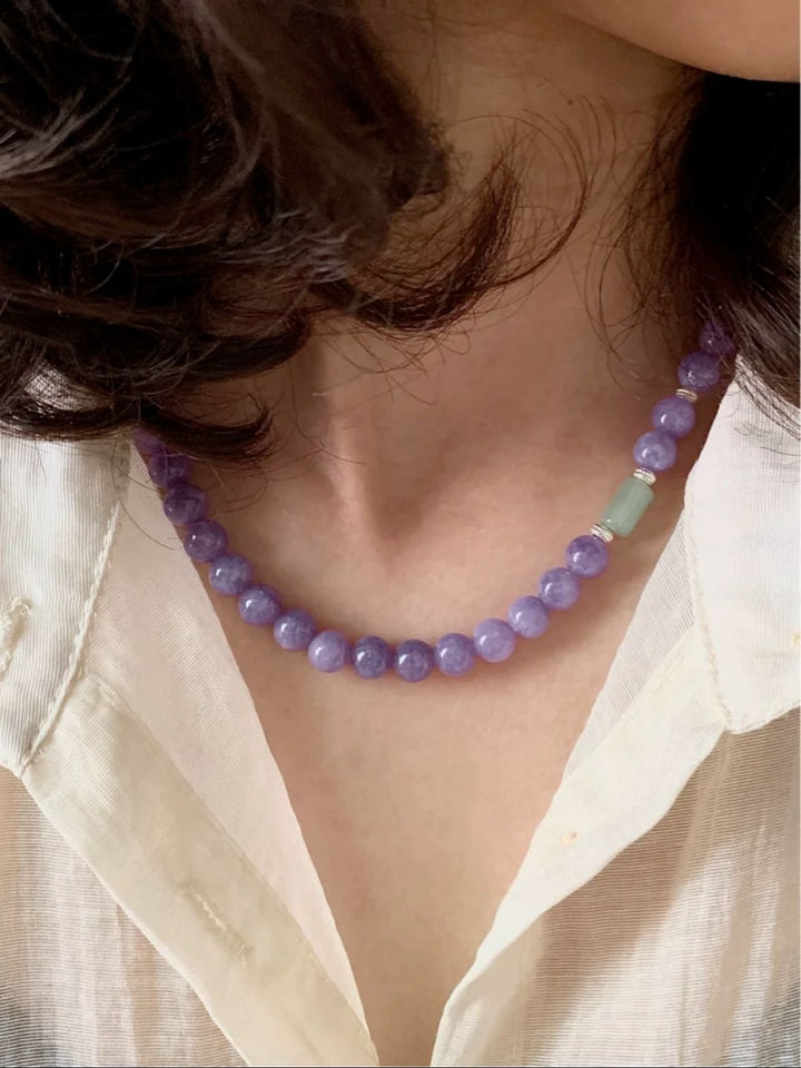 Kira | Beaded Long Sleeve Cotton Choker Necklace