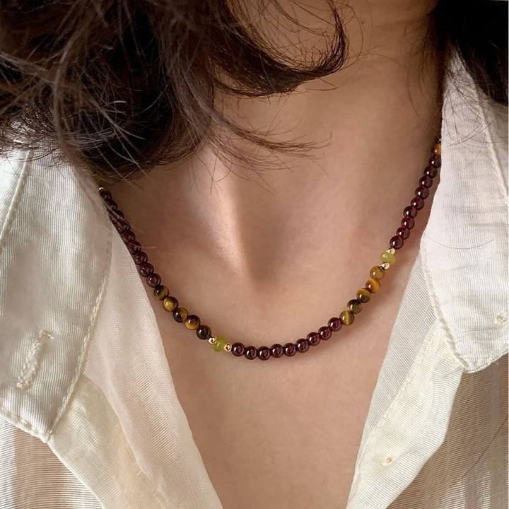Kira | Beaded Long Sleeve Cotton Choker Necklace
