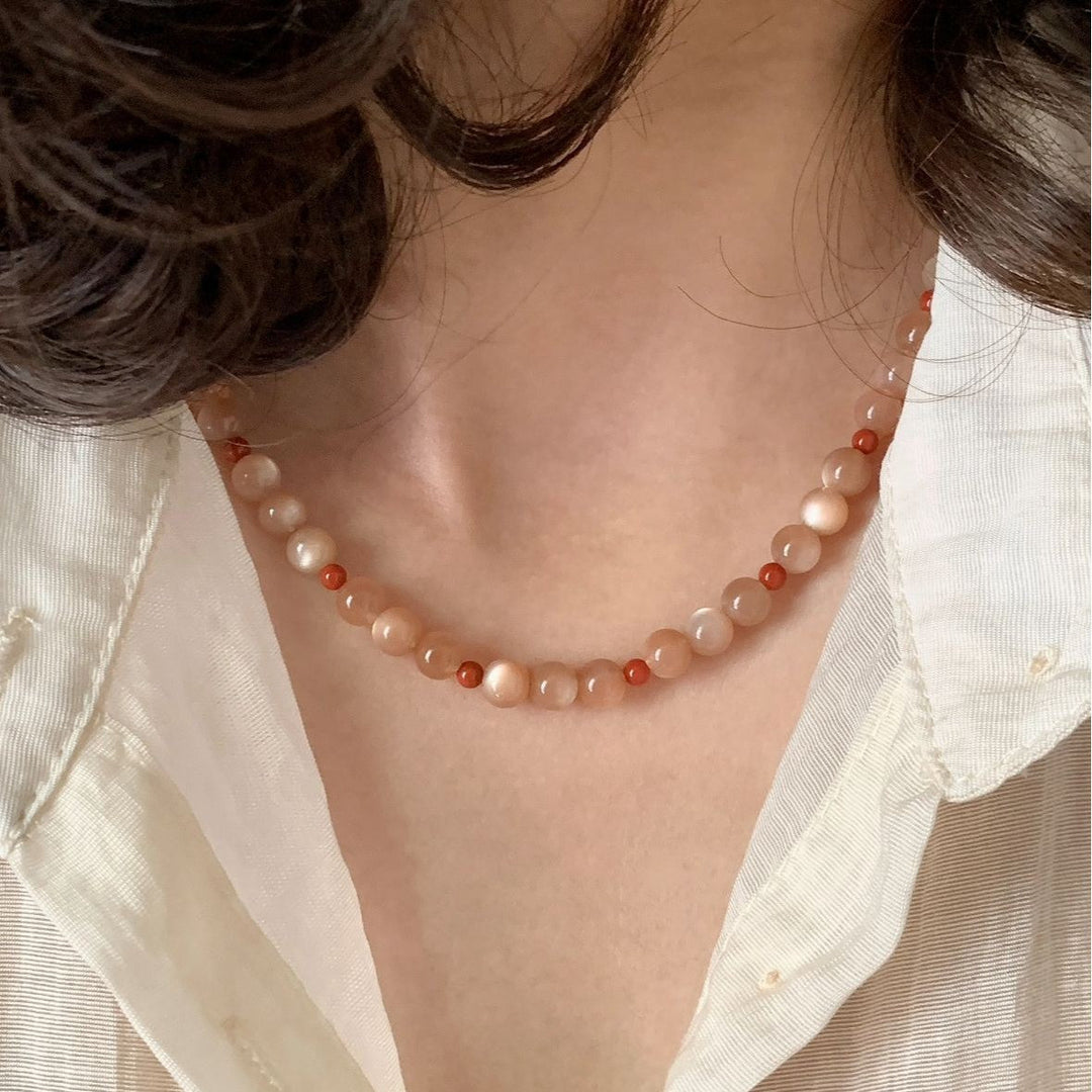 Kira | Beaded Long Sleeve Cotton Choker Necklace