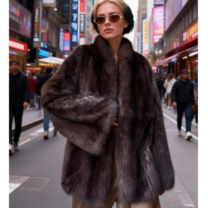 Skylar | Womens Faux Fur Coat Knee Length