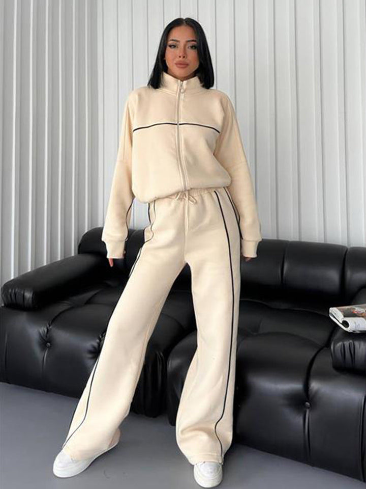 Kennedy | High Neck Zip Tracksuit Set Relaxed Fit