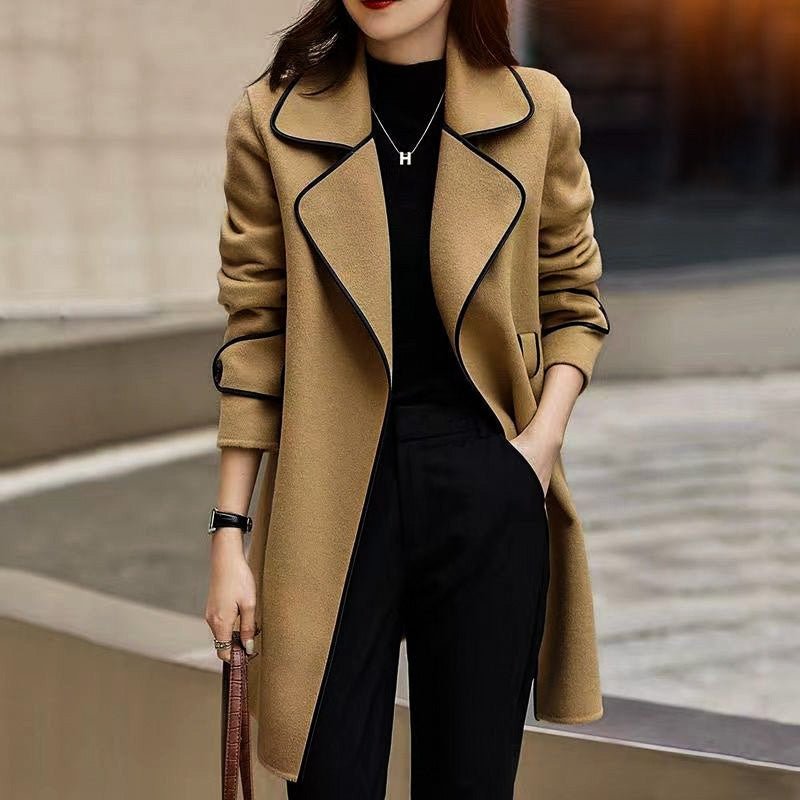 Faith | Womens Relaxed Wrap Wool Blend Coat