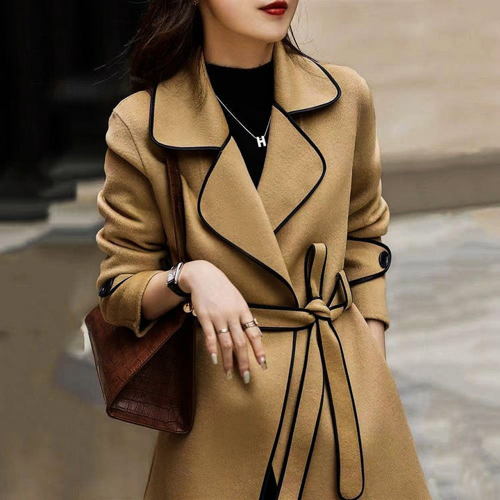Faith | Womens Relaxed Wrap Wool Blend Coat