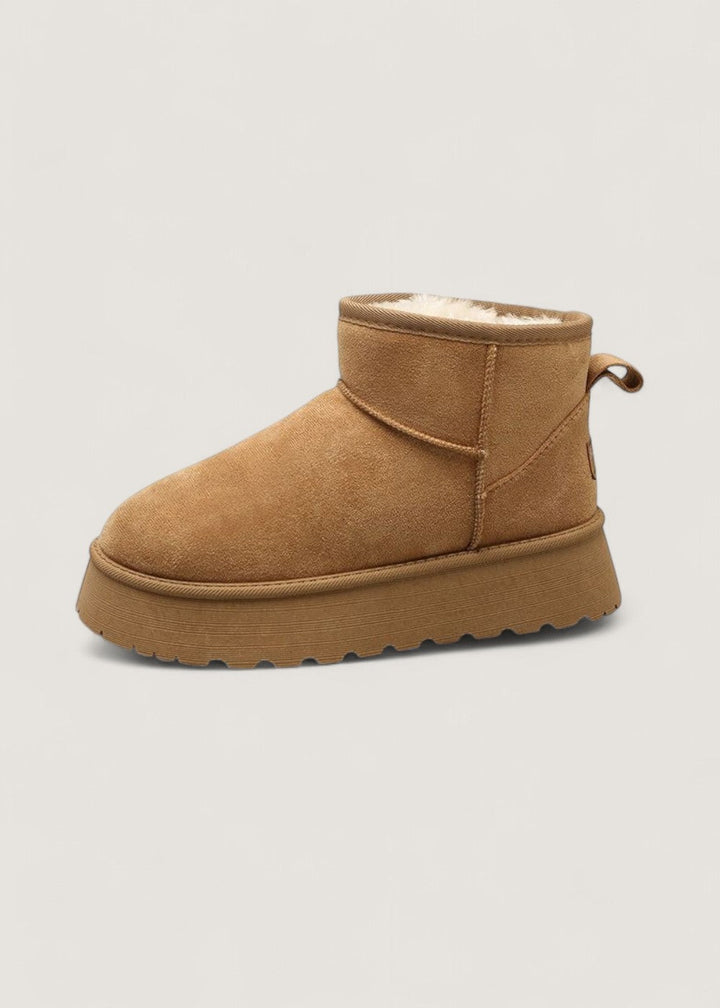 Sloane | Pull-On Faux Suede Platform Winter Boots