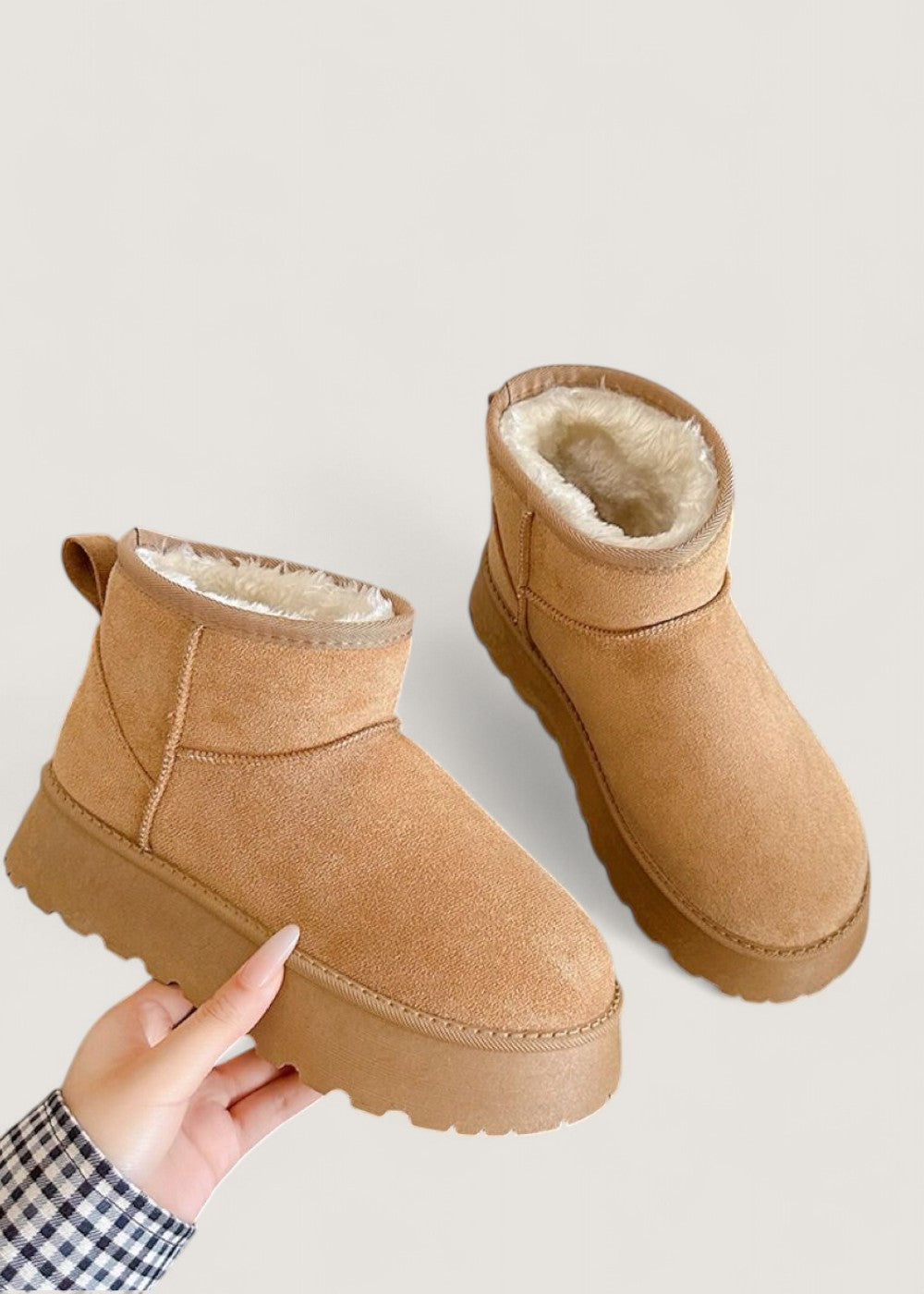 Sloane | Pull-On Faux Suede Platform Winter Boots