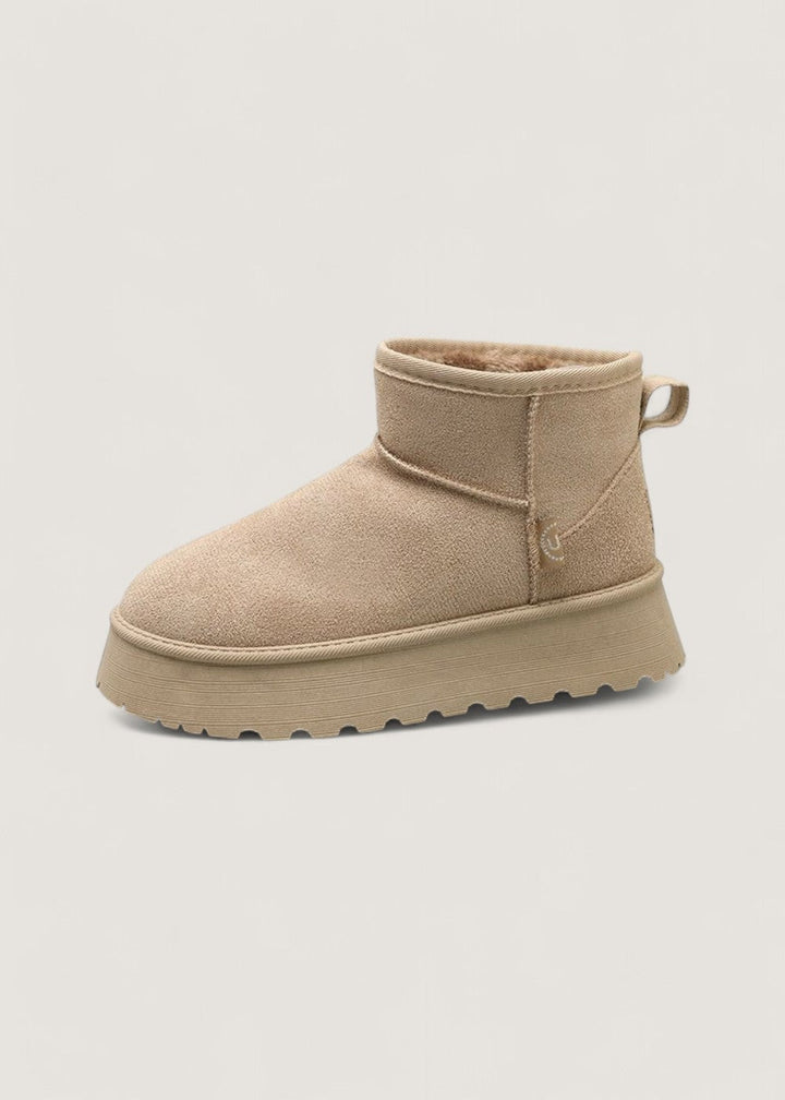 Sloane | Pull-On Faux Suede Platform Winter Boots