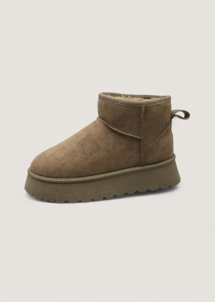 Sloane | Pull-On Faux Suede Platform Winter Boots