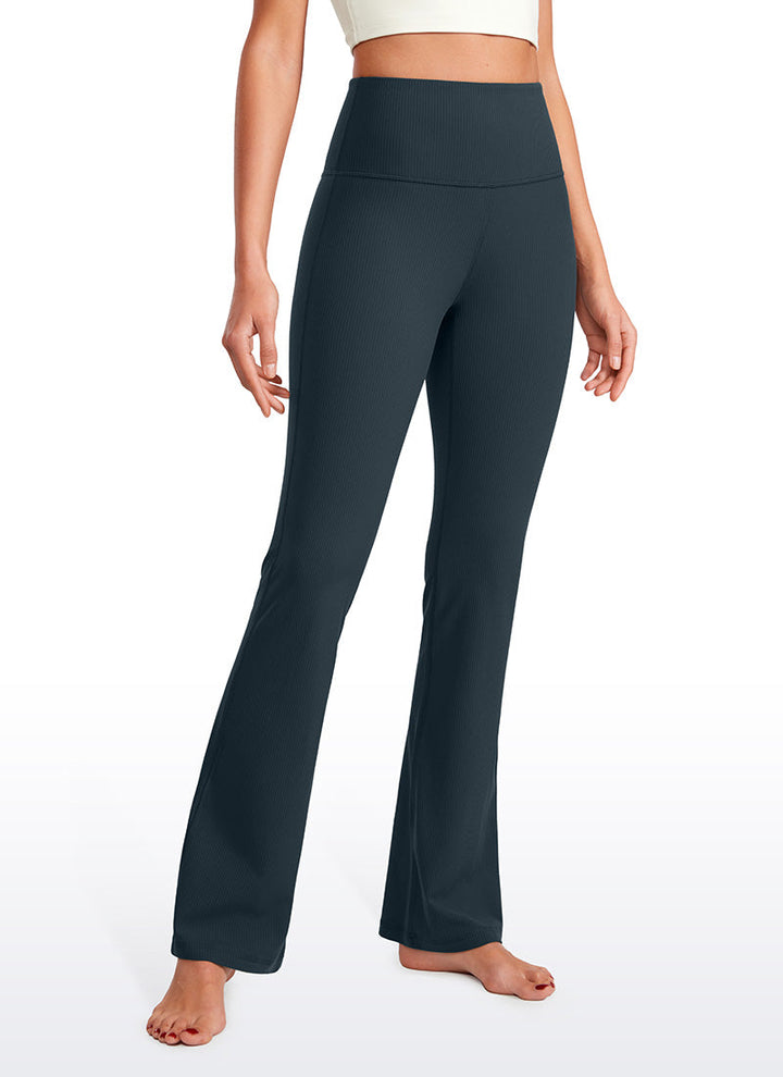 Womens high waist flare leggings, view 2