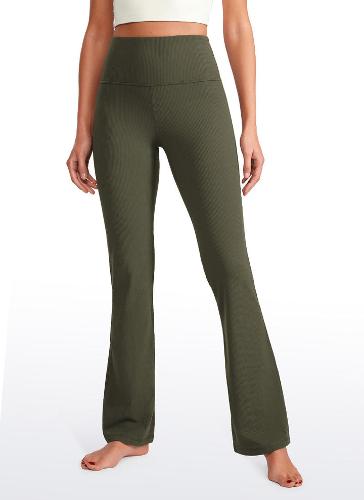 Womens high waist flare leggings, view 4