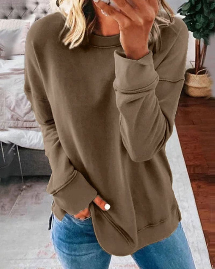 Womens oversized crewneck sweatshirt, view 4