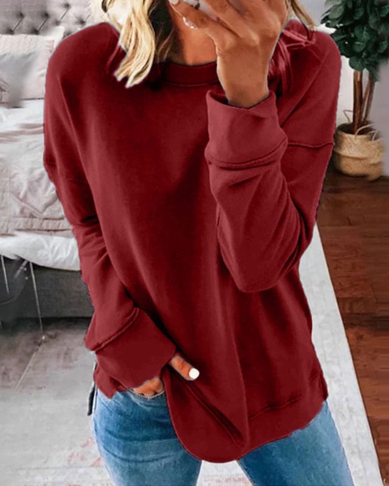 Womens oversized crewneck sweatshirt, view 5