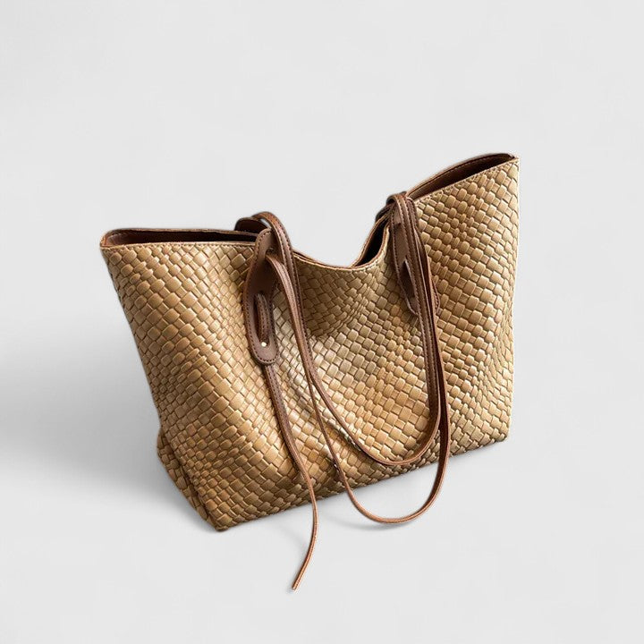 Riley | Woven Leather Tote Bag
