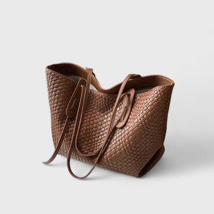 Riley | Woven Leather Tote Bag