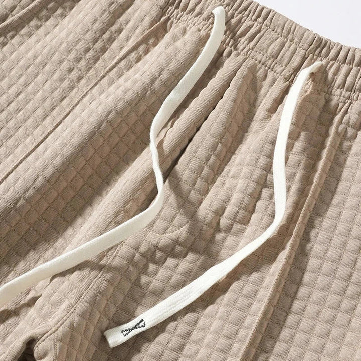 Parker | Quilted Hooded Sweatpants Relaxed Wide Leg