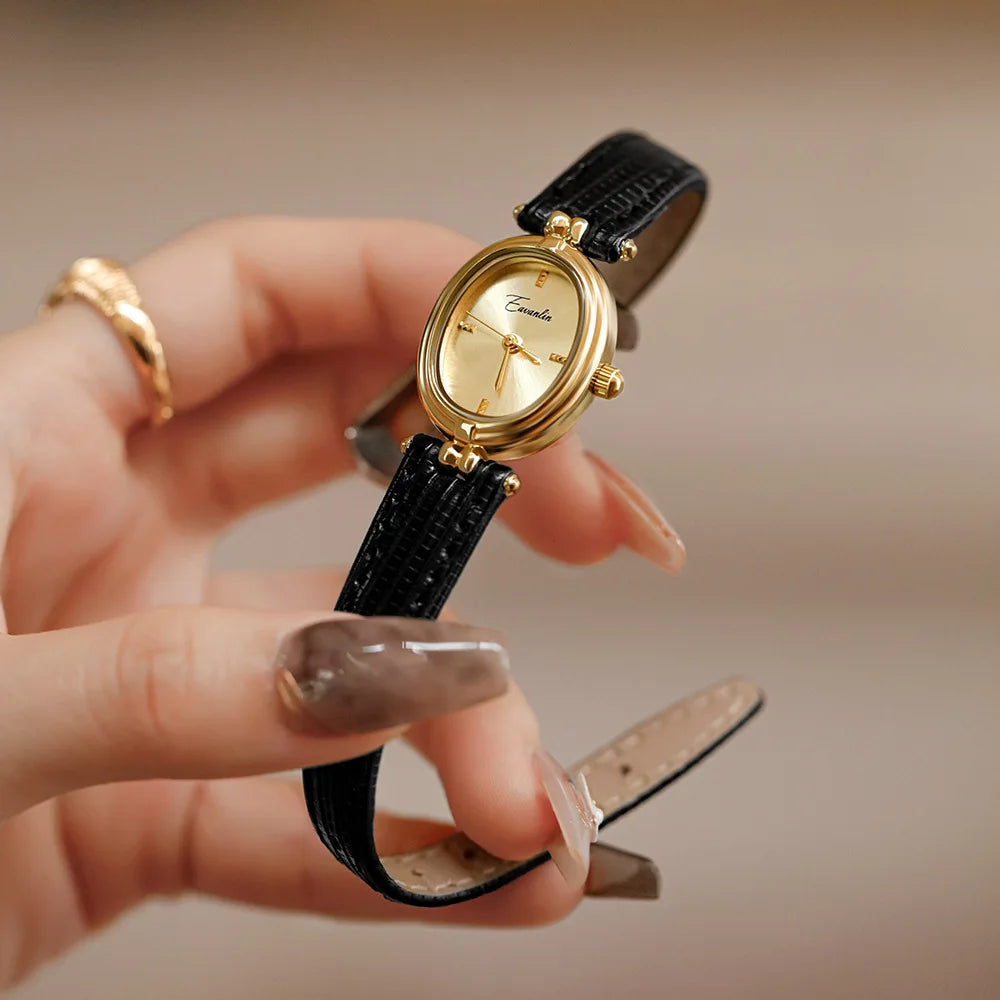 Mila | Womens Leather Strap Rectangular Watch