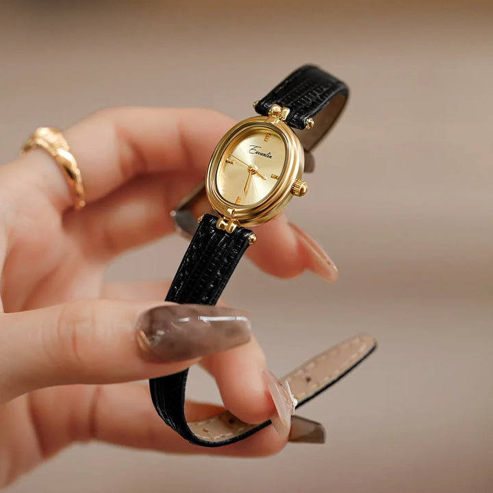 Mila | Womens Leather Strap Rectangular Watch