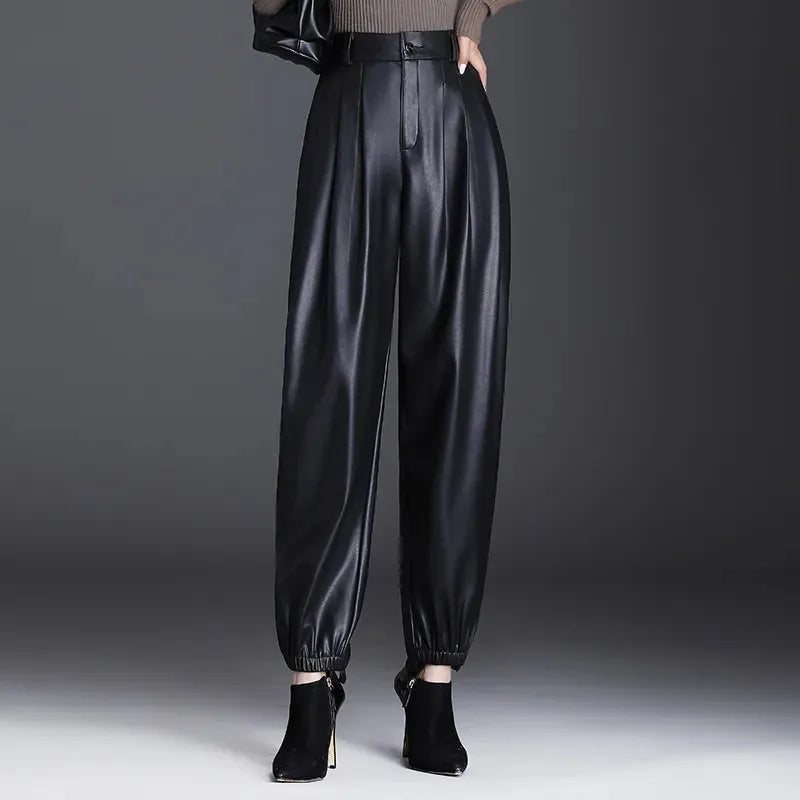 Tessa | High Waist Pleated Harem Trousers