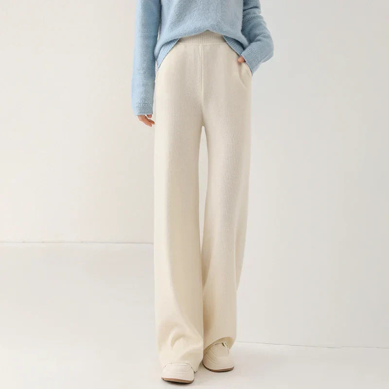 Ruby | High-Waisted Wide-Leg Knit Trousers