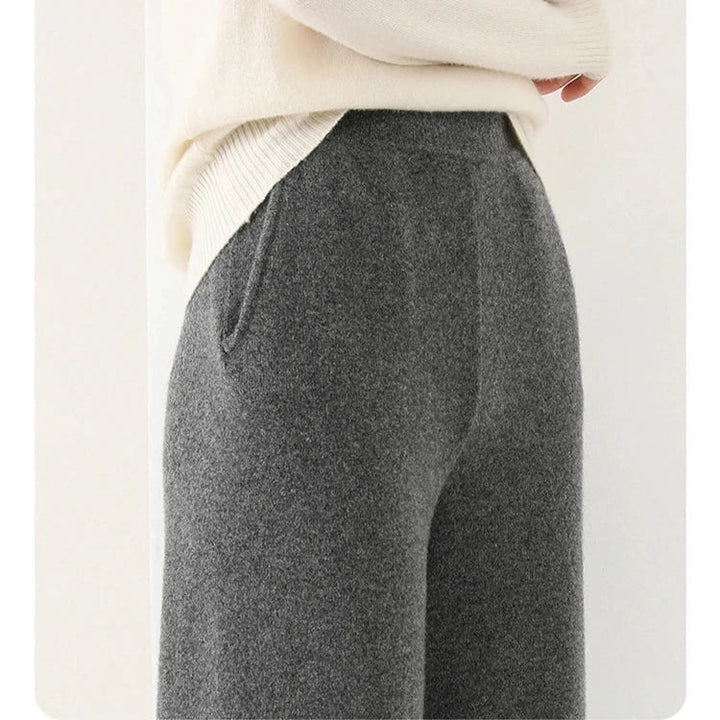 Ruby | High-Waisted Wide-Leg Knit Trousers