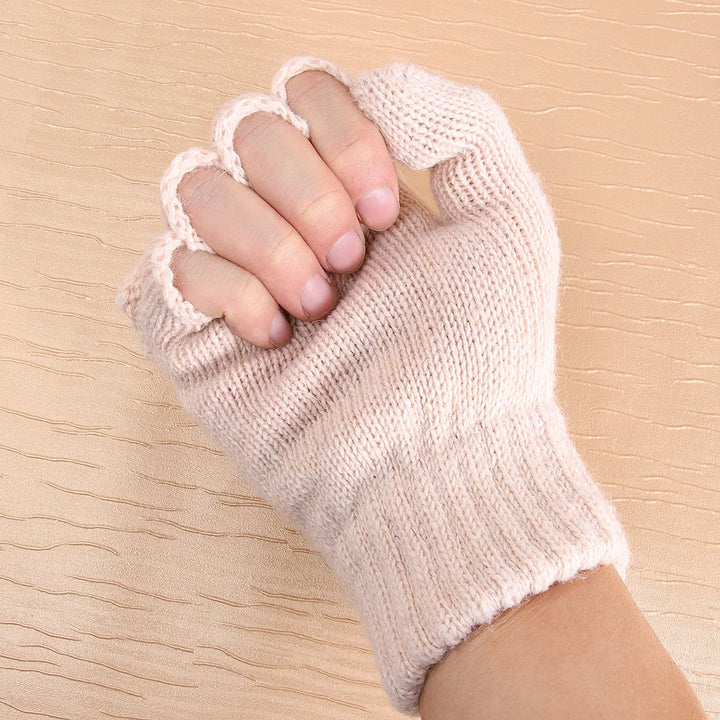 Riley | Womens Cable Knit Convertible Fingerless Gloves