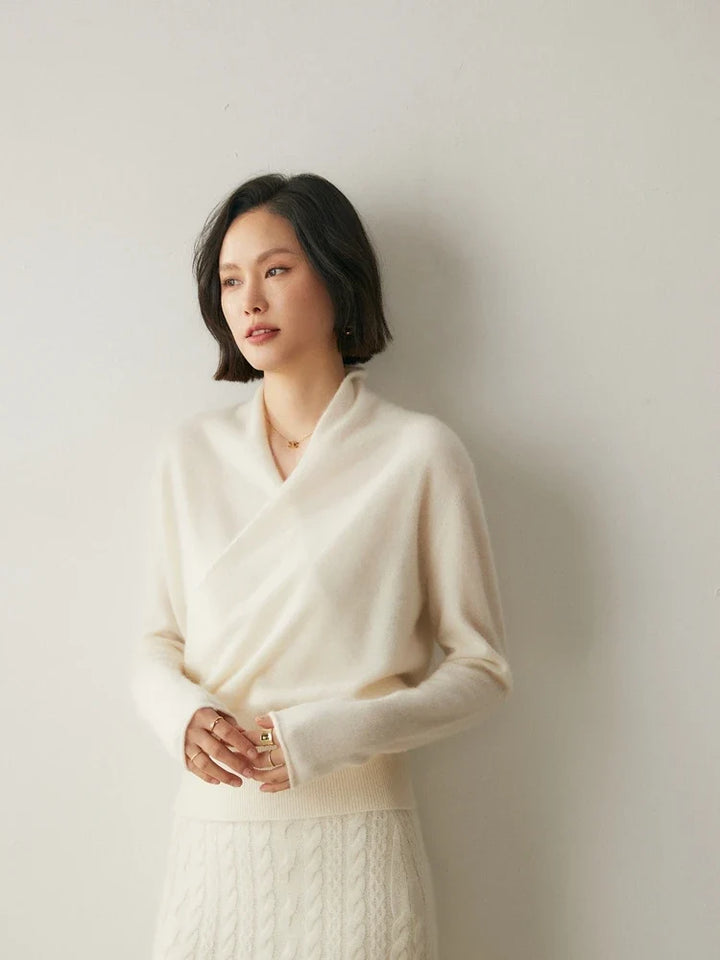 Madison | Womens Wrap Sweater Long Sleeve V-Neck