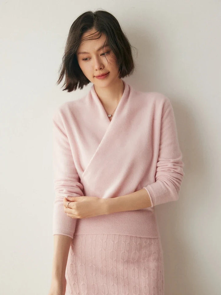 Madison | Womens Wrap Sweater Long Sleeve V-Neck