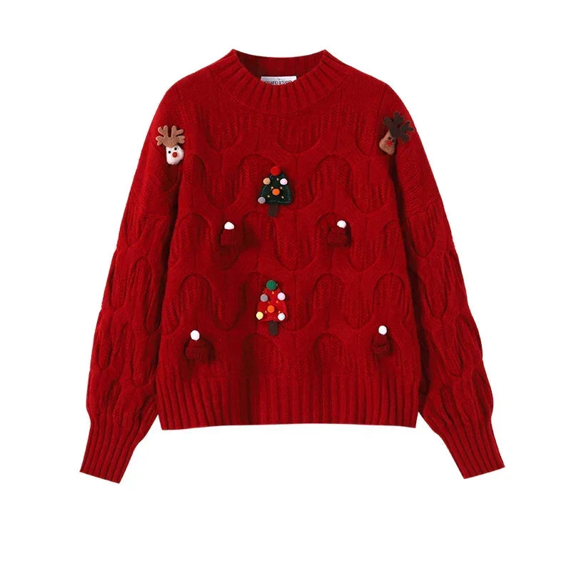 Paige | Cable Knit Relaxed Holiday Sweater