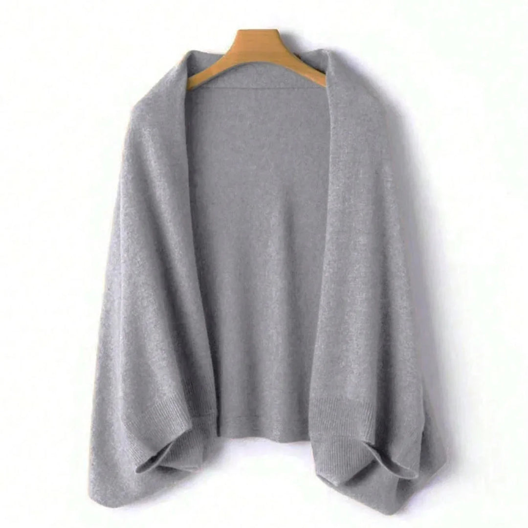 Womens open front knit shawl cardigan, view 4