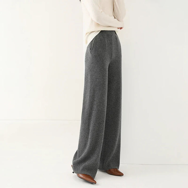 Ruby | High-Waisted Wide-Leg Knit Trousers