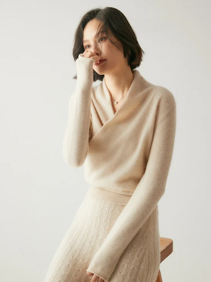 Madison | Womens Wrap Sweater Long Sleeve V-Neck