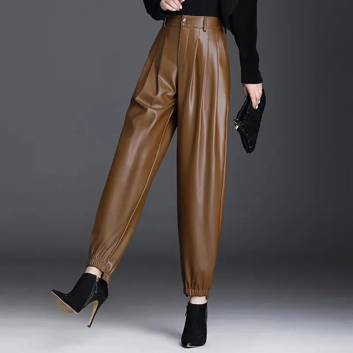 Tessa | High Waist Pleated Harem Trousers