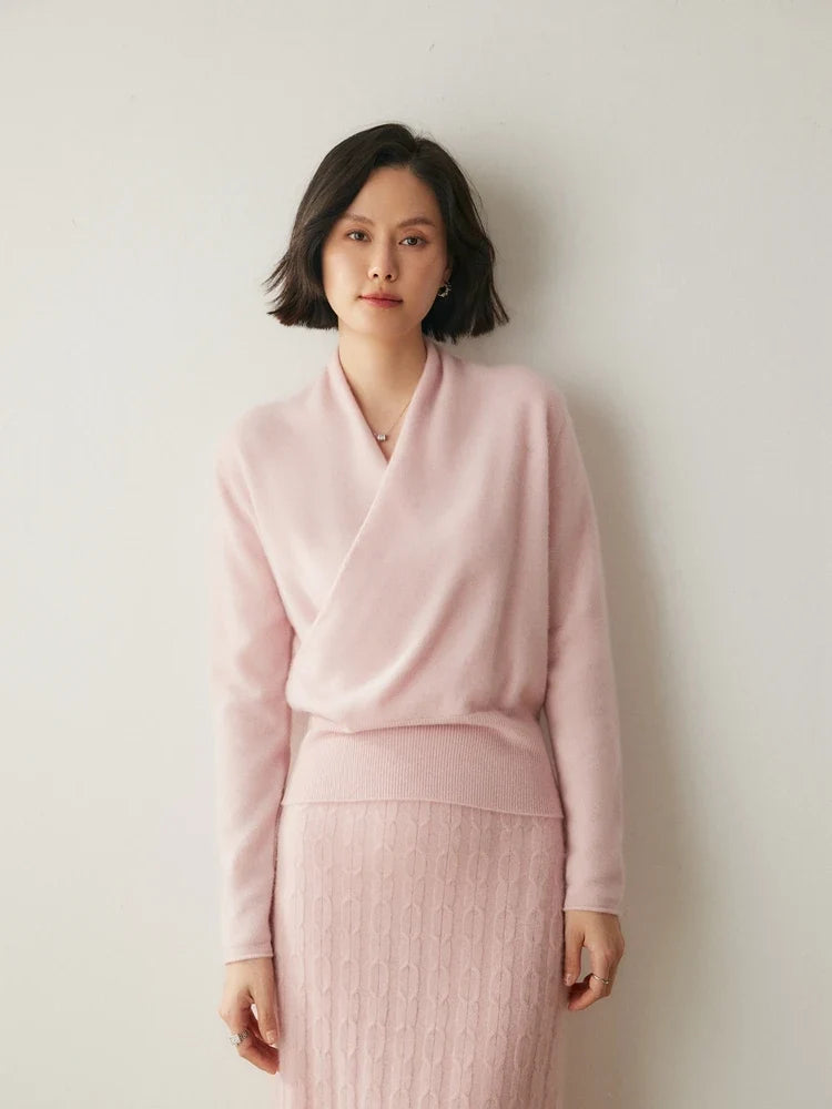 Madison | Womens Wrap Sweater Long Sleeve V-Neck