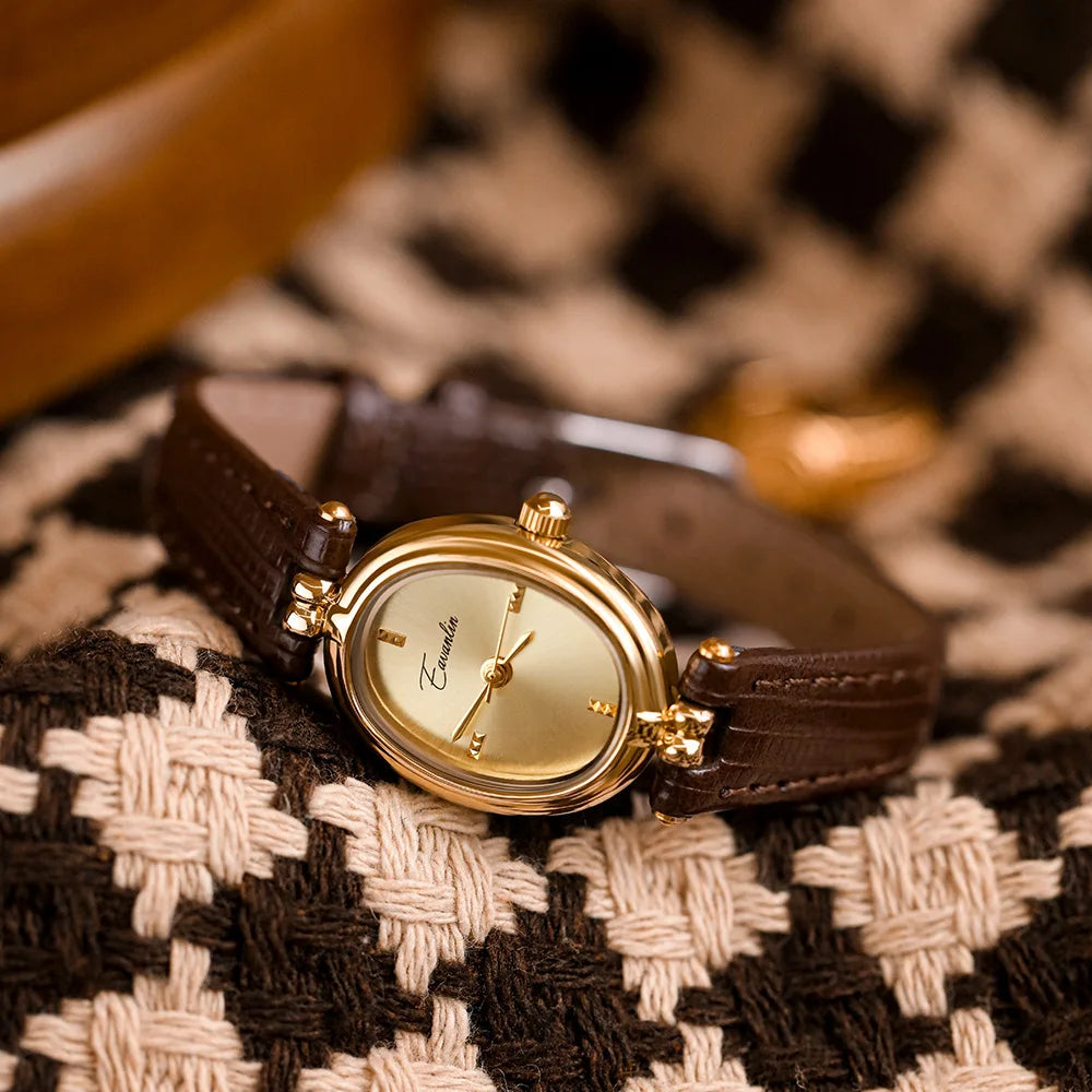Mila | Womens Leather Strap Rectangular Watch