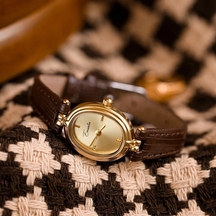 Mila | Womens Leather Strap Rectangular Watch