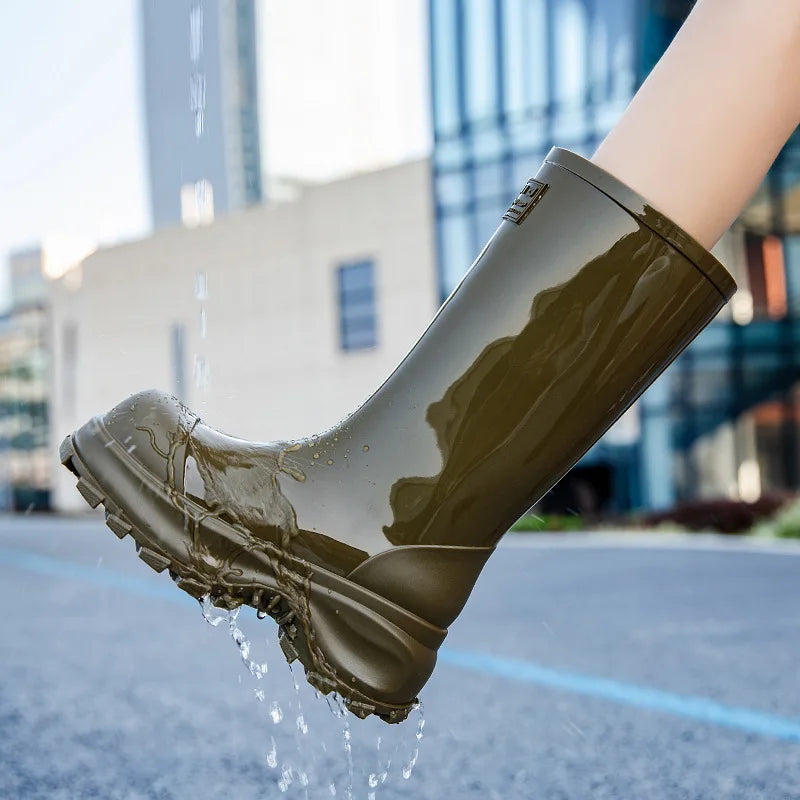 Hayden | Rubber Chunky Sole Rain Boots