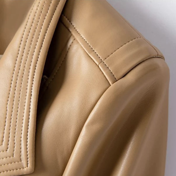 Una | Moto Faux Leather Asymmetrical Zip Jacket