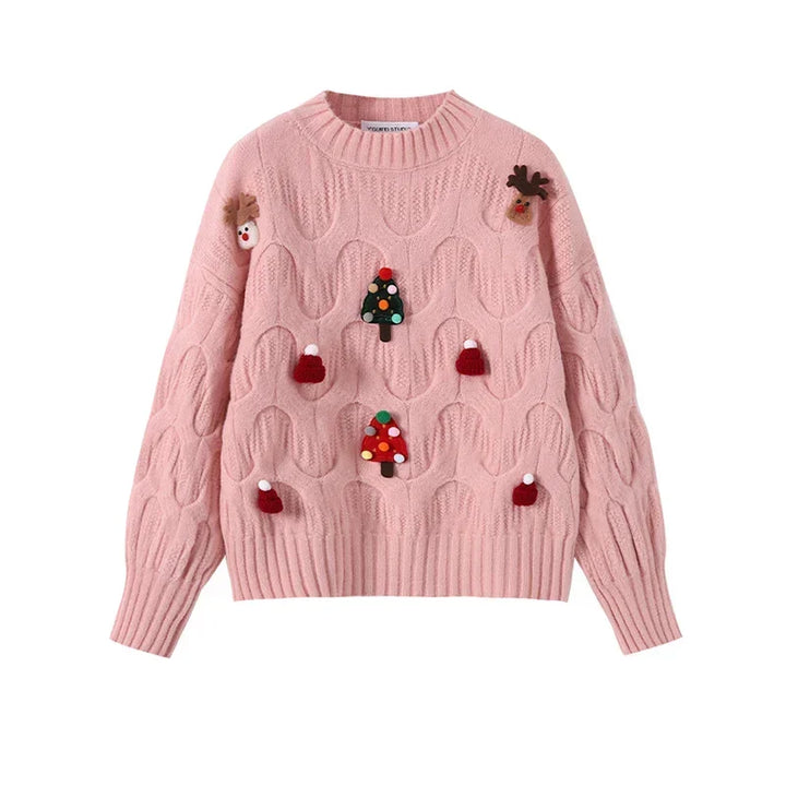 Paige | Cable Knit Relaxed Holiday Sweater
