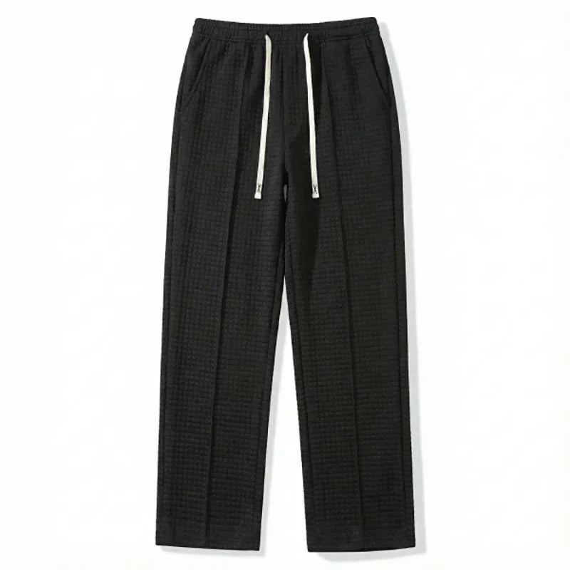 Parker | Quilted Hooded Sweatpants Relaxed Wide Leg