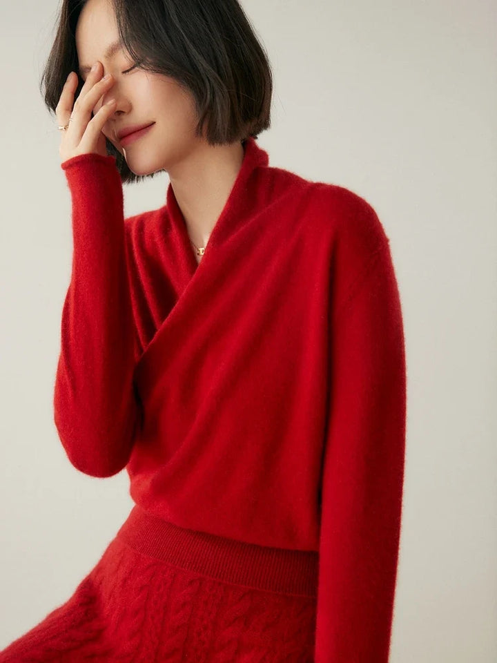 Madison | Womens Wrap Sweater Long Sleeve V-Neck