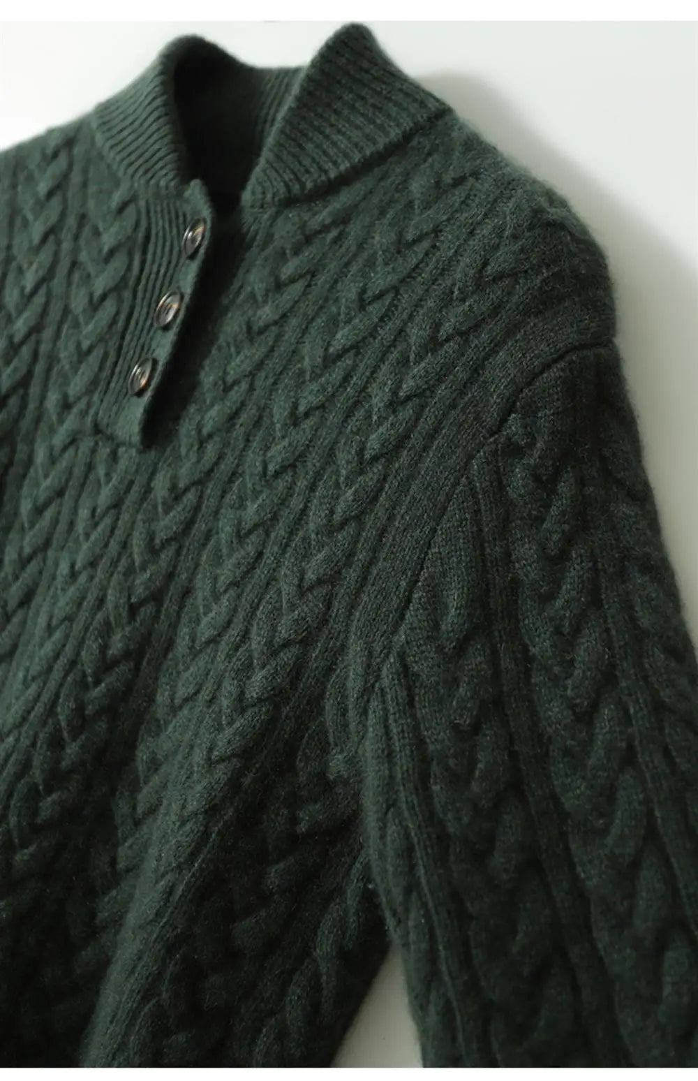 Paige | Cable Knit Quarter Zip Sweater Collared Long Sleeve