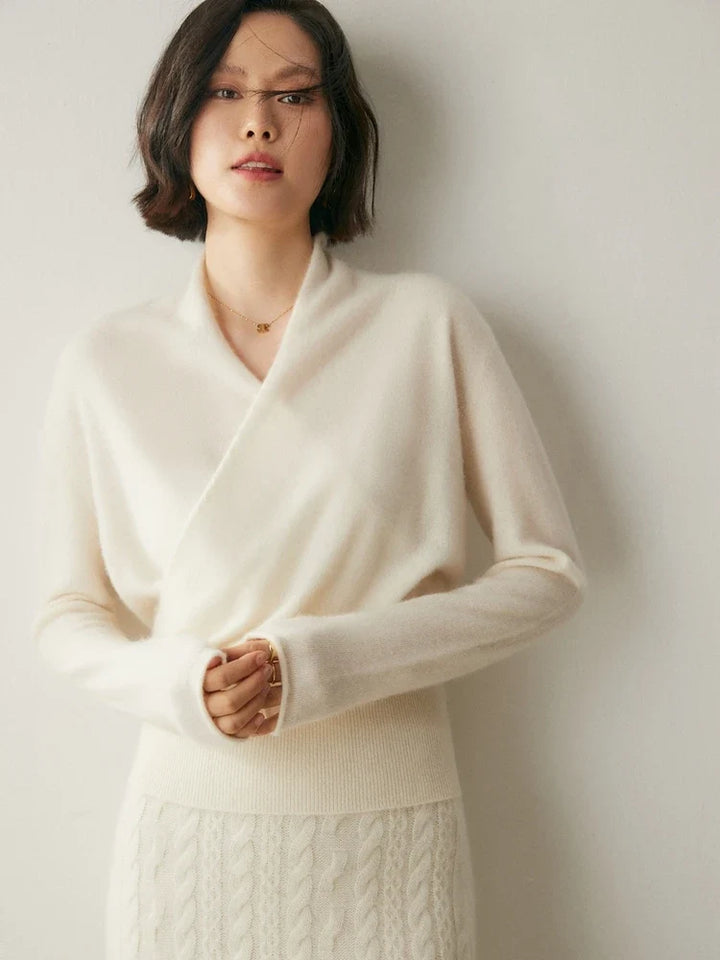 Madison | Womens Wrap Sweater Long Sleeve V-Neck