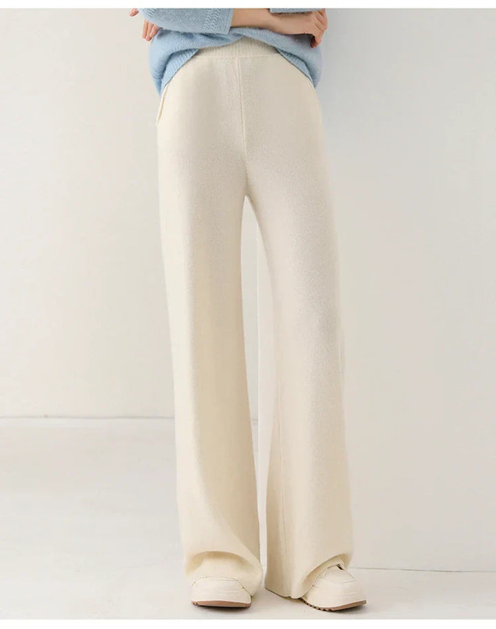 Ruby | High-Waisted Wide-Leg Knit Trousers