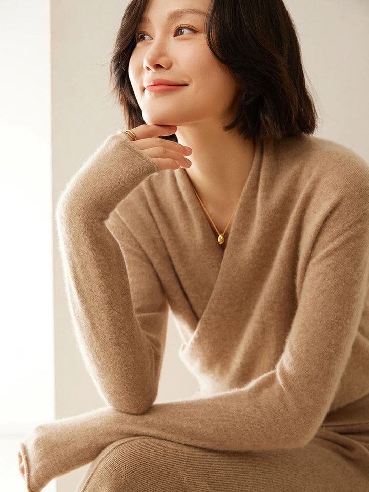 Madison | Womens Wrap Sweater Long Sleeve V-Neck