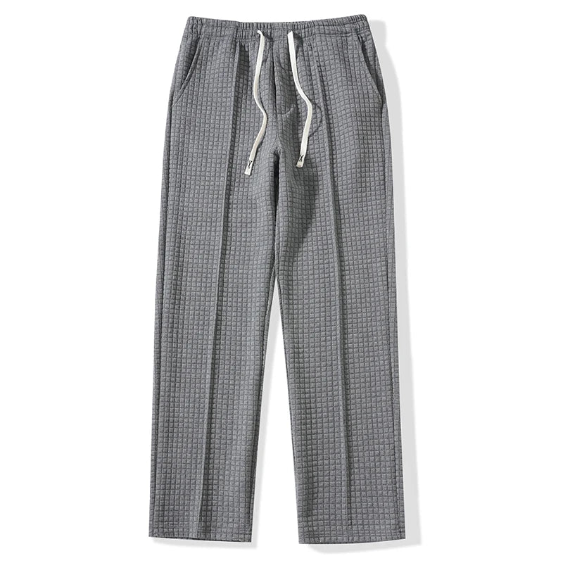 Parker | Quilted Hooded Sweatpants Relaxed Wide Leg