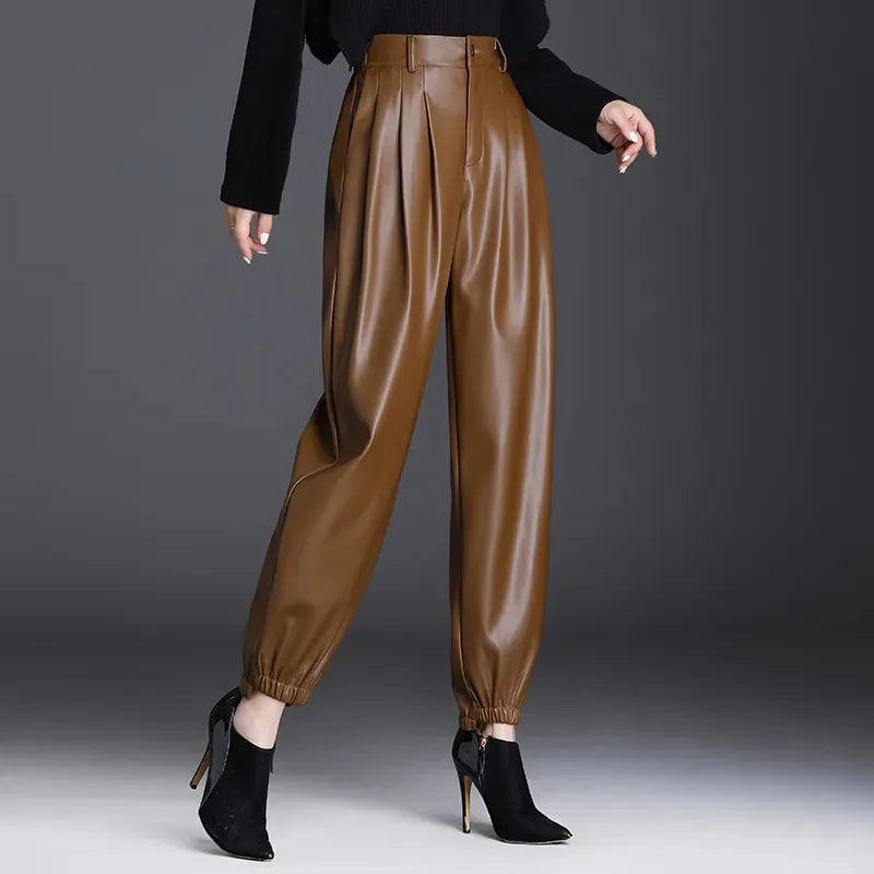Tessa | High Waist Pleated Harem Trousers