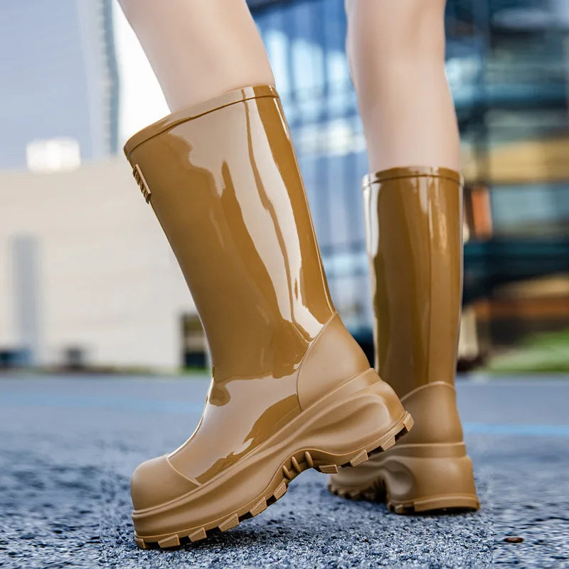 Hayden | Rubber Chunky Sole Rain Boots
